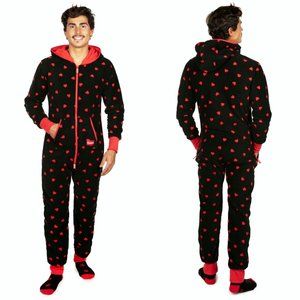 Tipsy Elves Hearts on Fire Jumpsuit & Gift Box LG